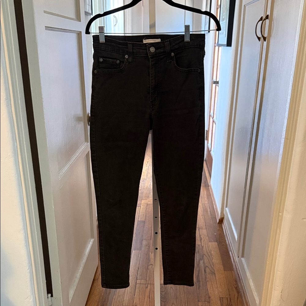Levi's Black Denim Jeans 721 High-rise skinny 29